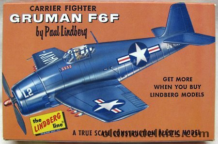 Lindberg 1/96 Grumman F6F Hellcat - Carrier Fighter, 424 plastic model kit